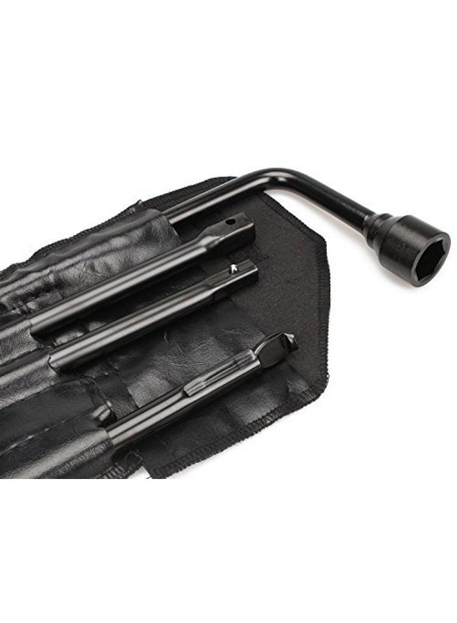 Dr.Roc عدة أدوات الإطار الاحتياطي مع مقبض رافعة الإطار الاحتياطي ومفتاح العجلات مجموعة الإطار الاحتياطي متوافقة مع شيفروليه سيلفرادو تاهو أفالانش سوبربان جي إم سي سييرا يوكون 1999-2019 كاديلاك إسكاليد 2002-2018 - Image 4